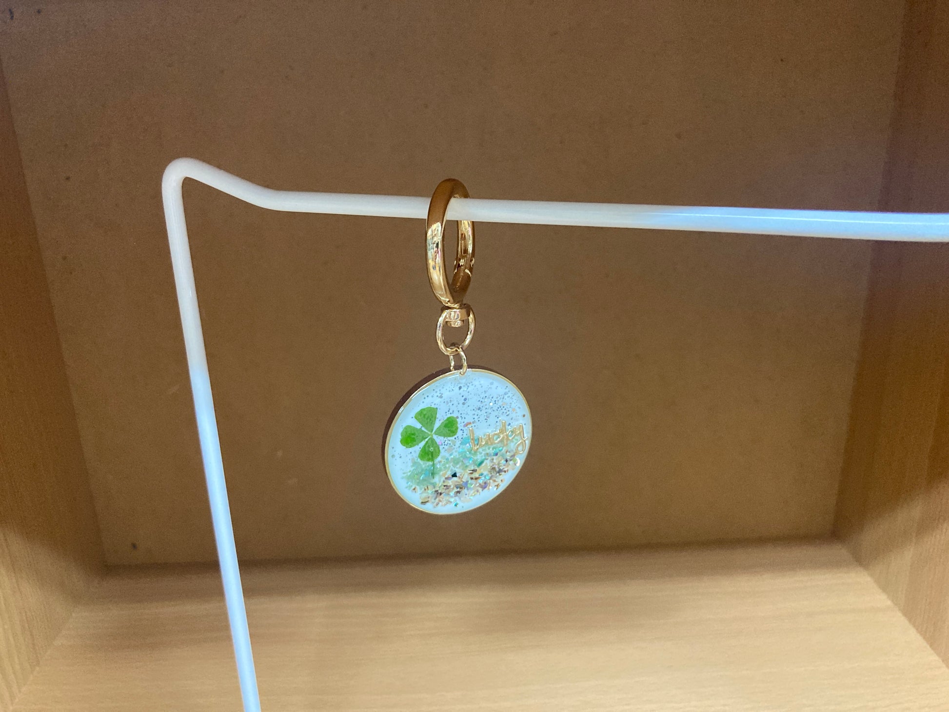 Tiny Treasures Seoul - Lucky Clover Glitter Bag Charm 7