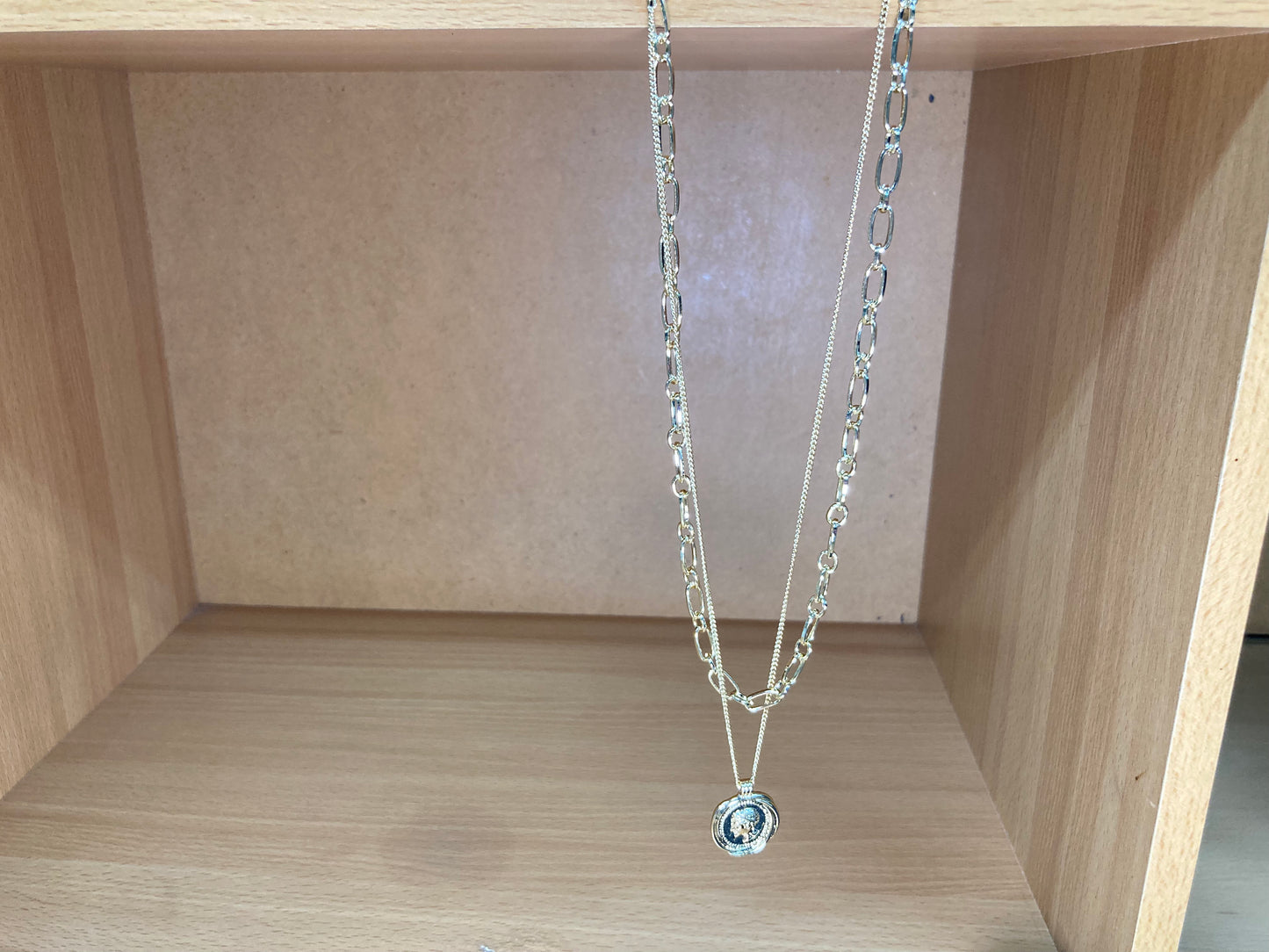 Tiny Treasures Seoul - Medallion Layered Choker Necklace