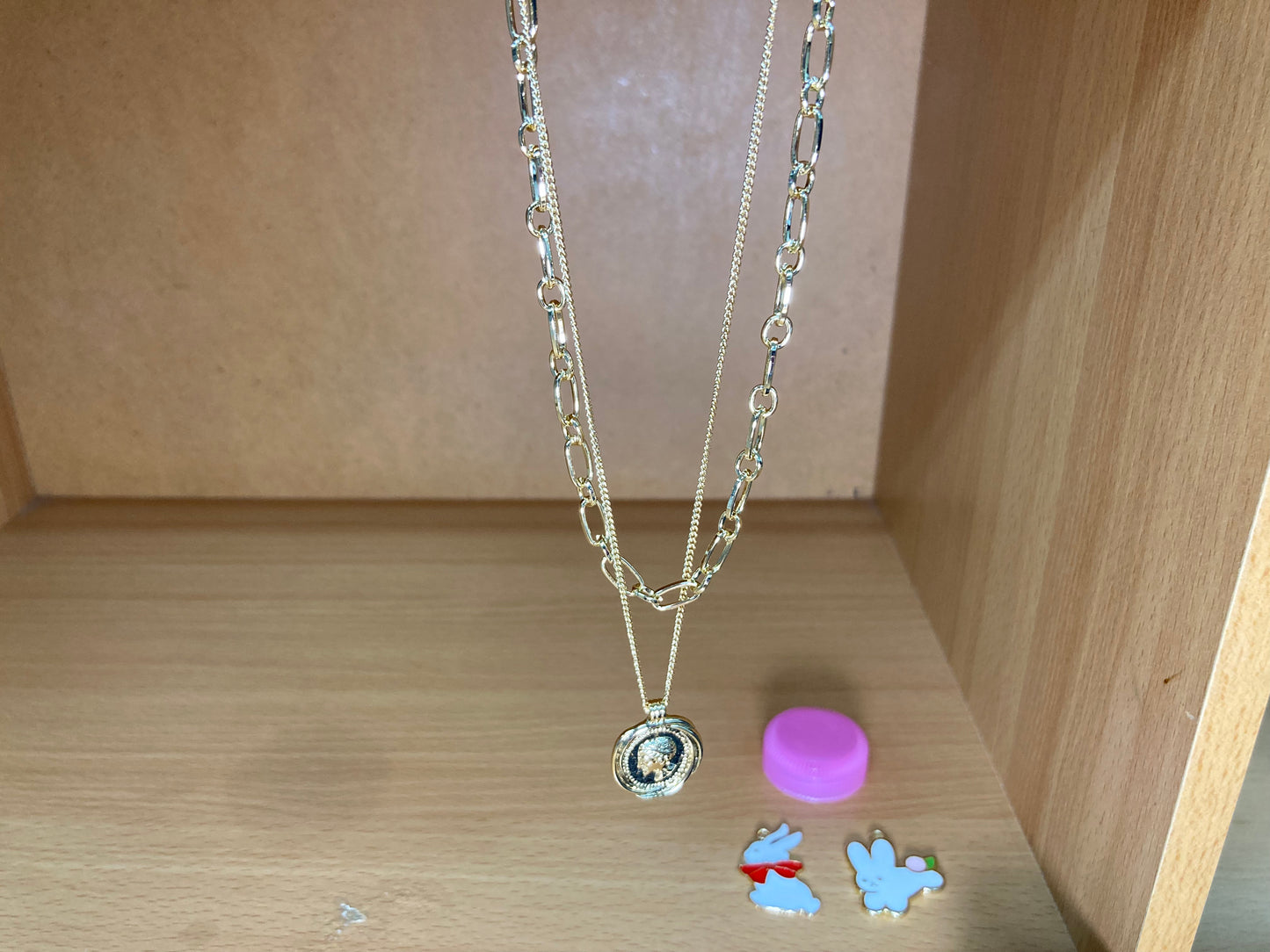 Tiny Treasures Seoul - Medallion Layered Choker Necklace