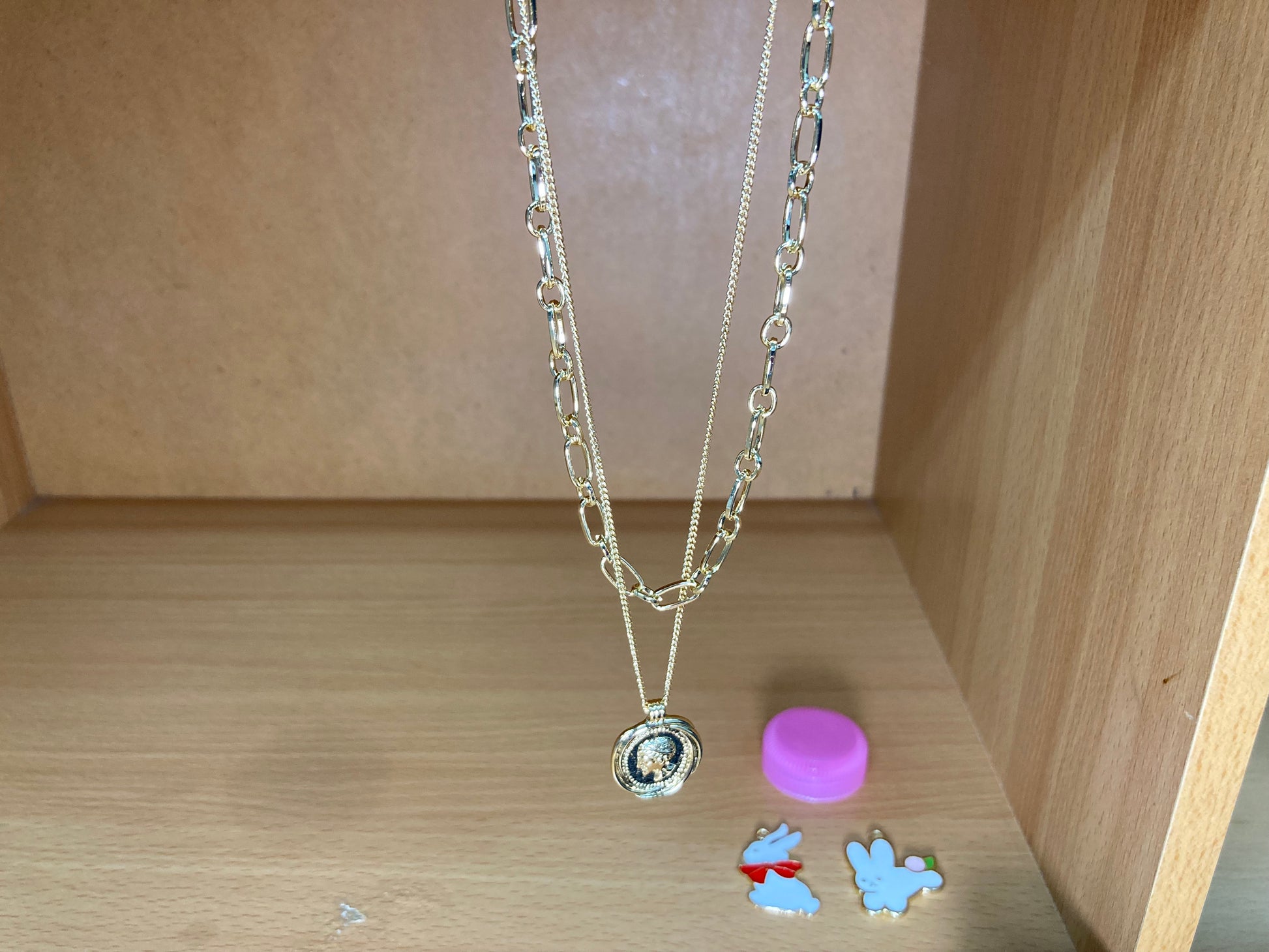 Tiny Treasures Seoul - Medallion Layered Choker Necklace