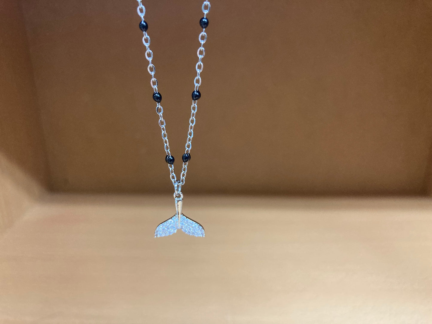 Tiny Treasures Seoul - Mermaid Tail Pendant Beaded Chain Necklace