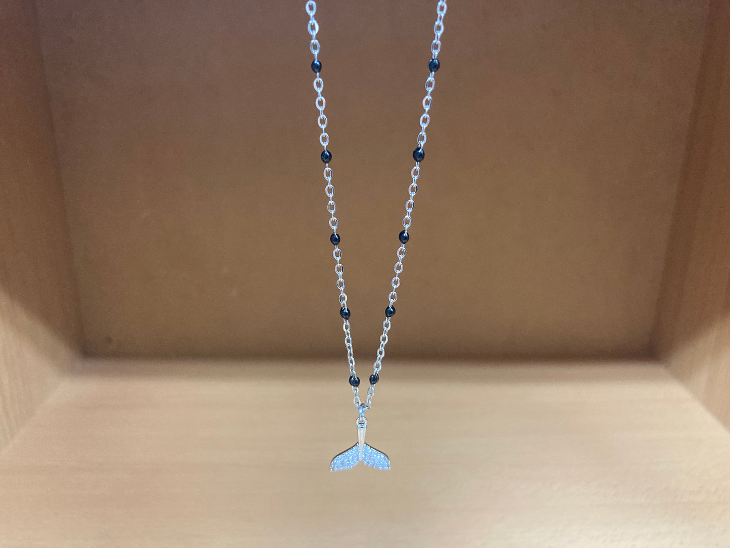 Tiny Treasures Seoul - Mermaid Tail Pendant Beaded Chain Necklace