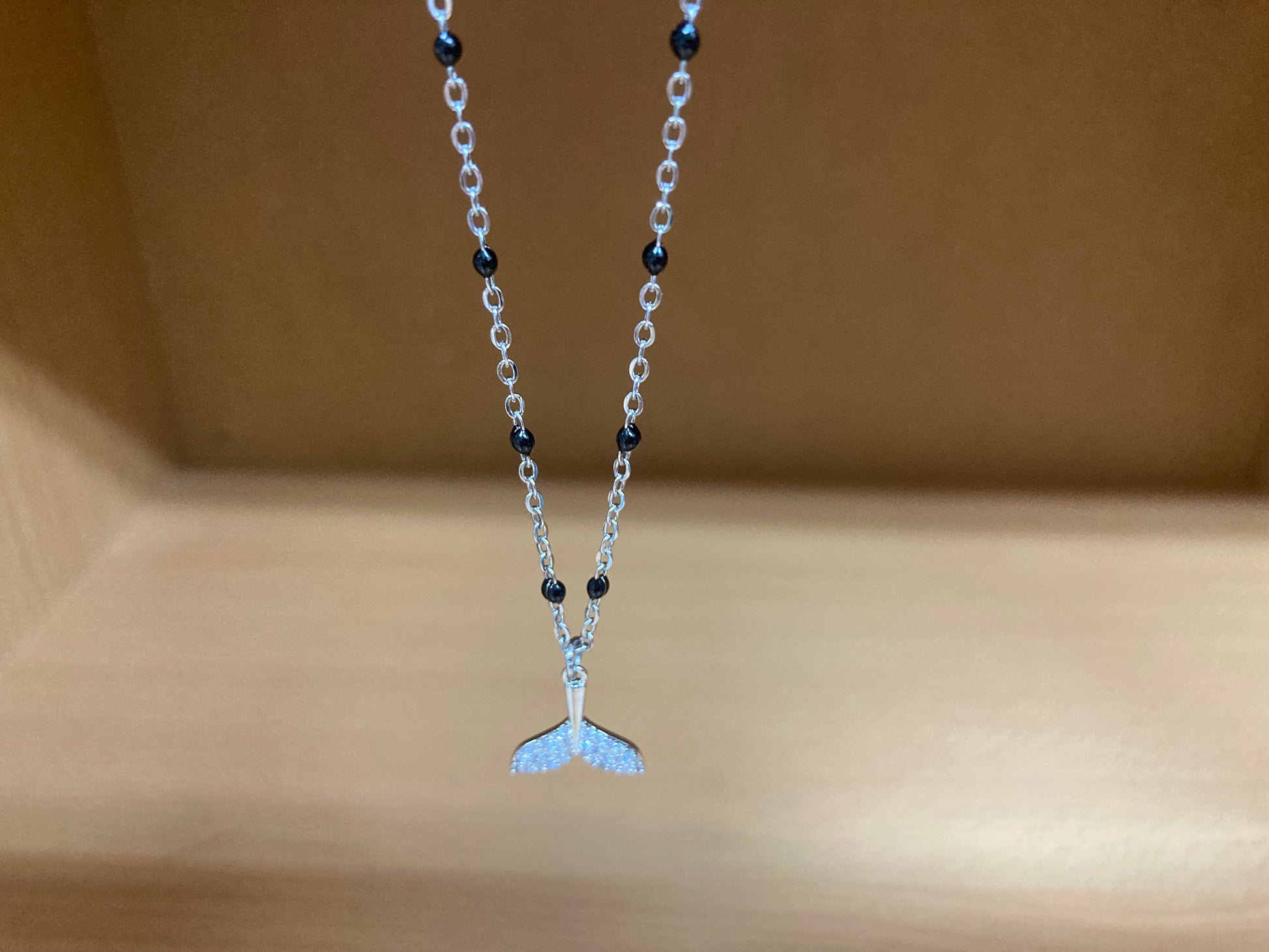 Tiny Treasures Seoul - Mermaid Tail Pendant Beaded Chain Necklace
