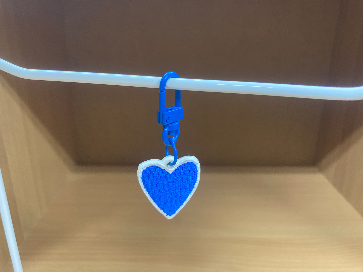 Tiny Treasures Seoul - Mini Blue Heart Embroidered Bag Charm 2