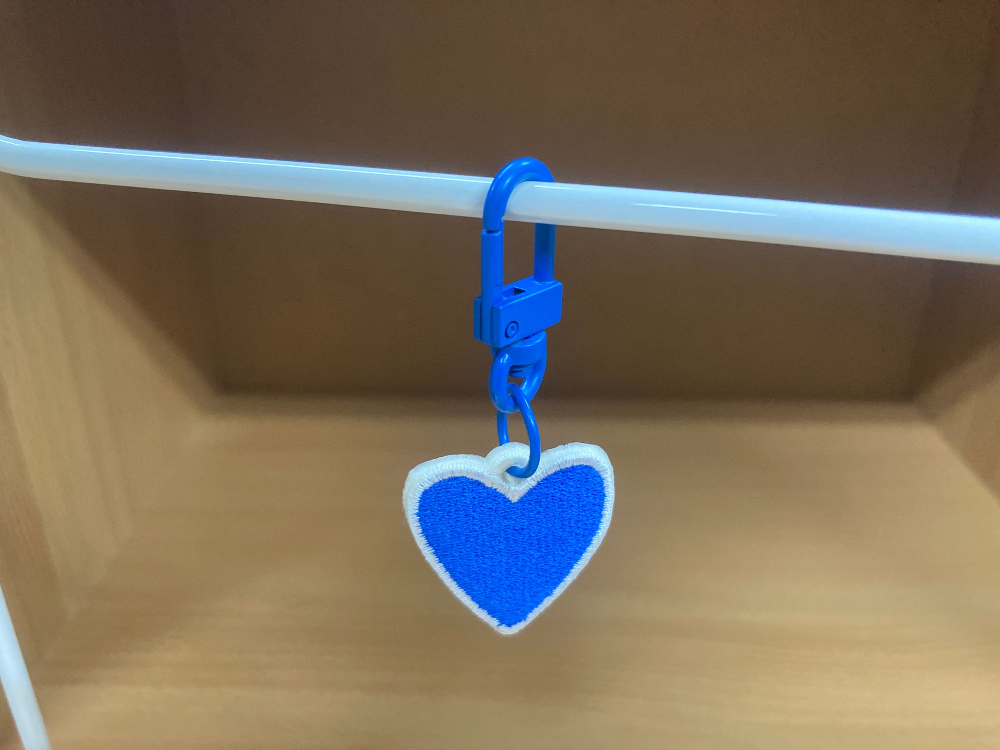 Tiny Treasures Seoul - Mini Blue Heart Embroidered Bag Charm 3