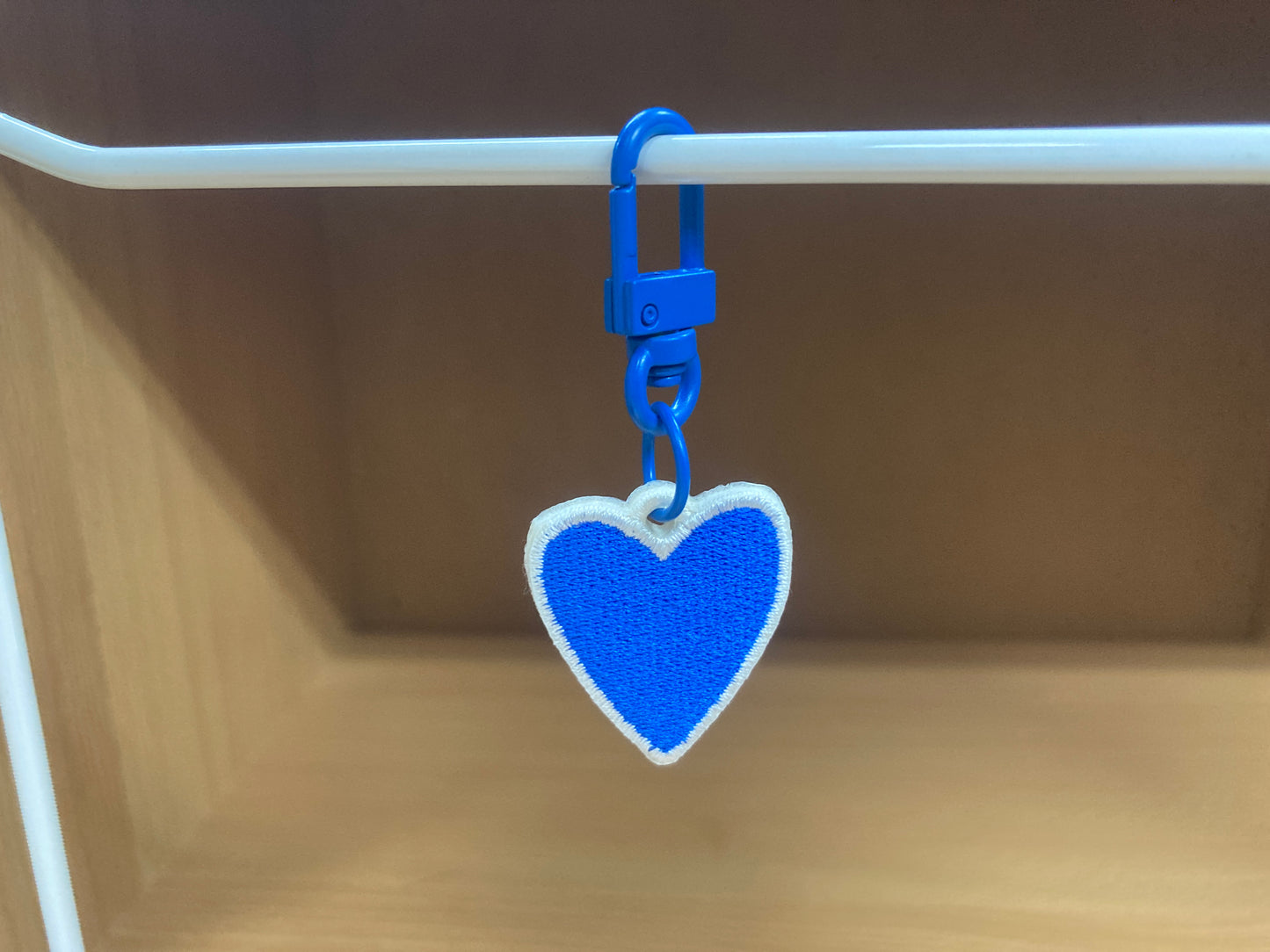 Tiny Treasures Seoul - Mini Blue Heart Embroidered Bag Charm 4