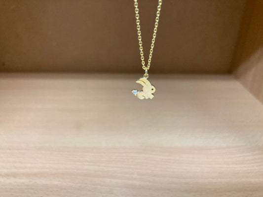 Tiny Treasures Seoul - Mini Bunny Crystal Necklace (Gold) 10