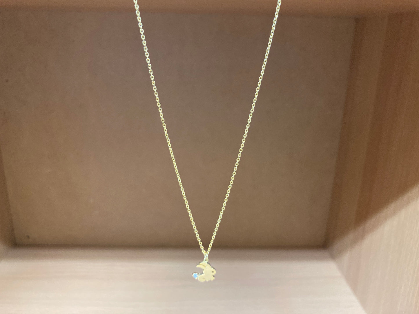 Tiny Treasures Seoul - Mini Bunny Crystal Necklace (Gold) 8