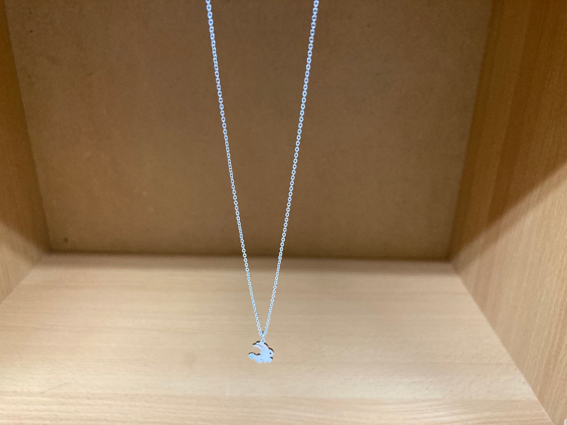 Tiny Treasures Seoul - Mini Bunny Crystal Necklace (Silver) 3