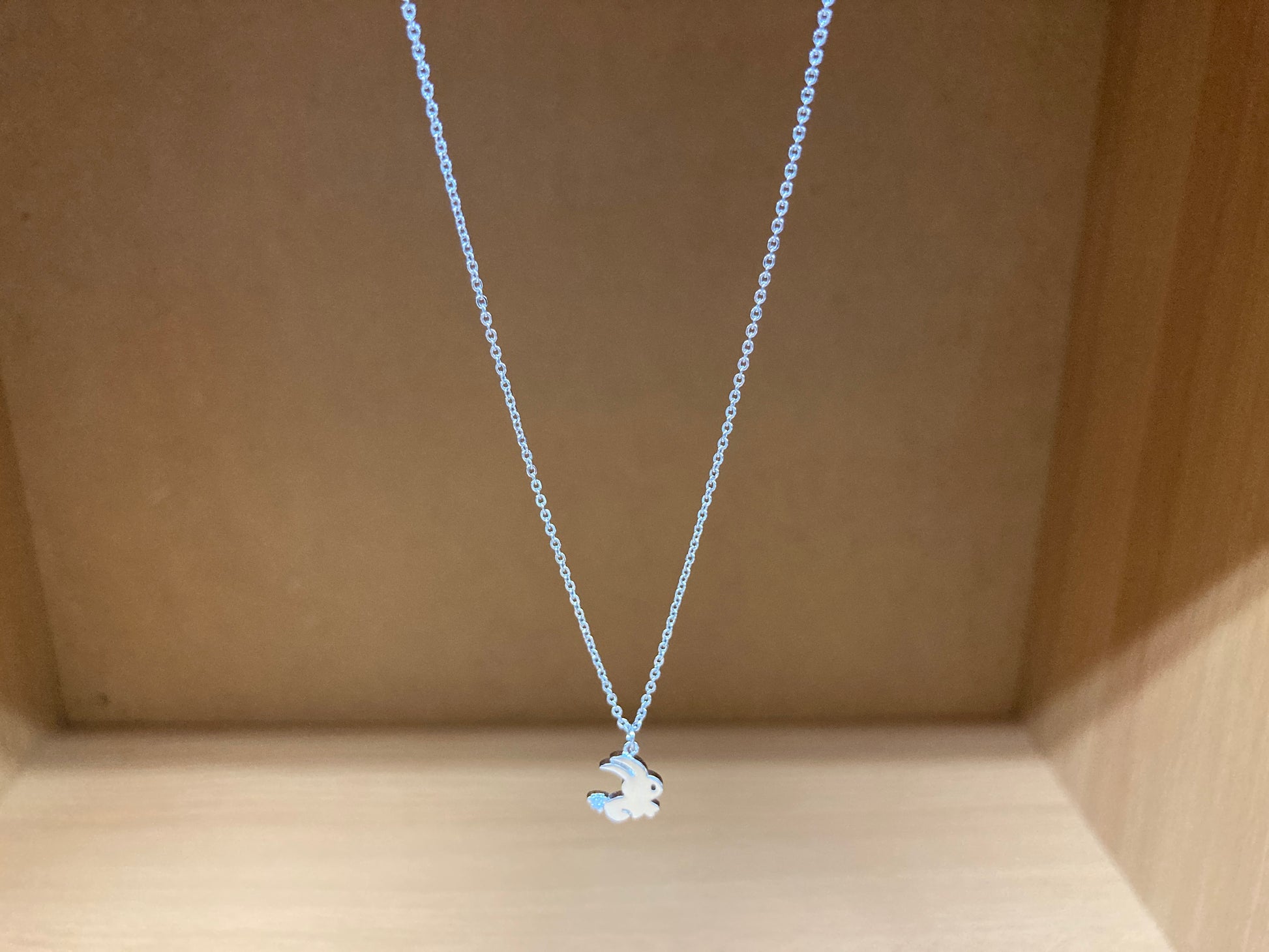 Tiny Treasures Seoul - Mini Bunny Crystal Necklace (Silver) 6