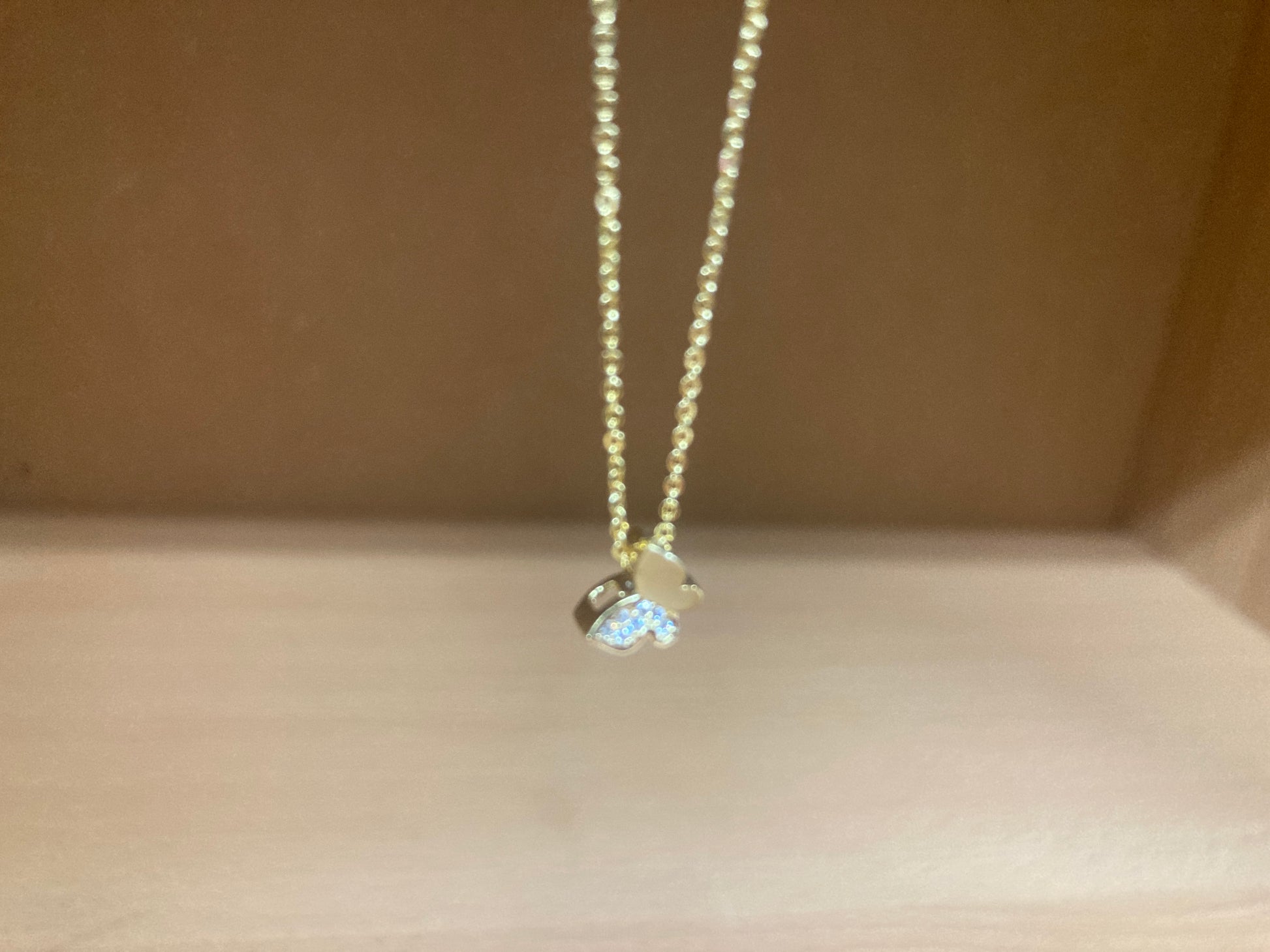Tiny Treasures Seoul - Mini Butterfly Sparkle Necklace (Gold) 12