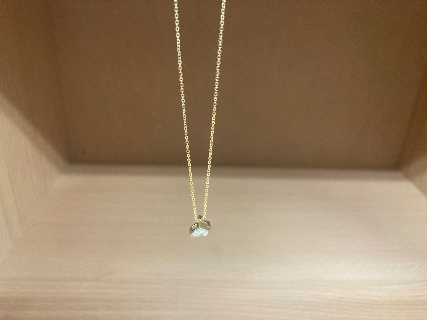 Tiny Treasures Seoul - Mini Butterfly Sparkle Necklace (Gold) 4
