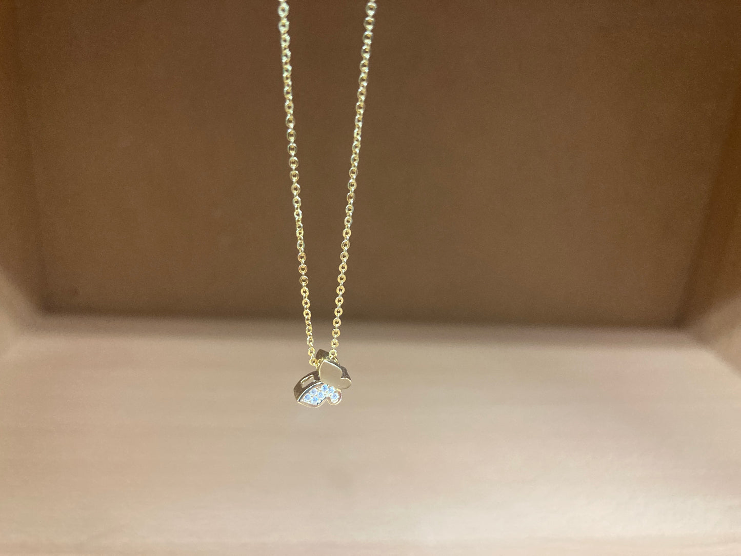 Tiny Treasures Seoul - Mini Butterfly Sparkle Necklace (Gold) 5