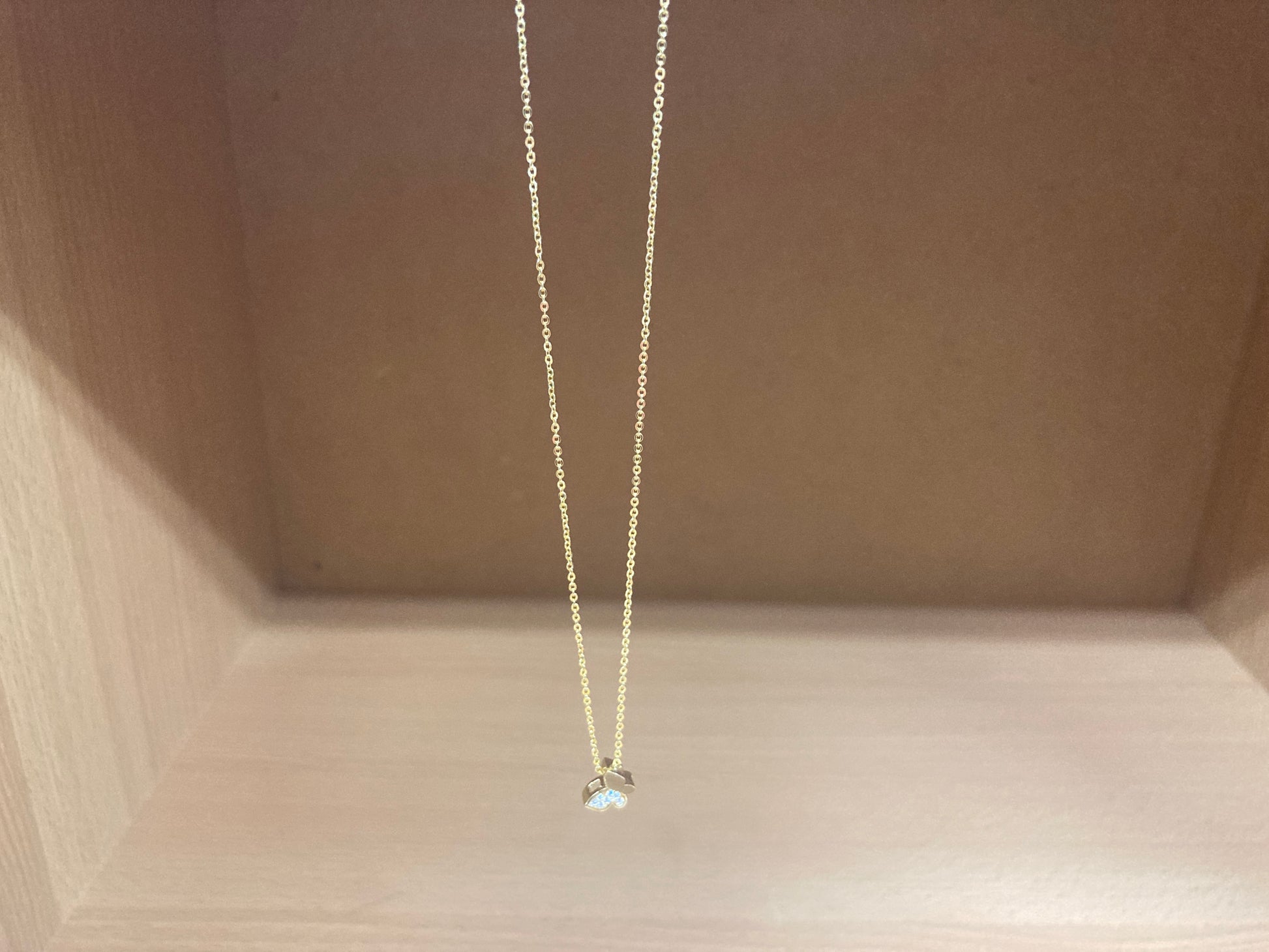 Tiny Treasures Seoul - Mini Butterfly Sparkle Necklace (Gold) 6