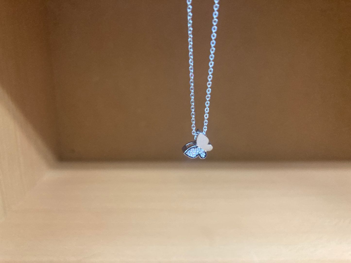 Tiny Treasures Seoul - Mini Butterfly Sparkle Necklace (Silver) 
