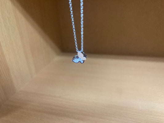 Tiny Treasures Seoul - Mini Butterfly Sparkle Necklace (Silver) 4