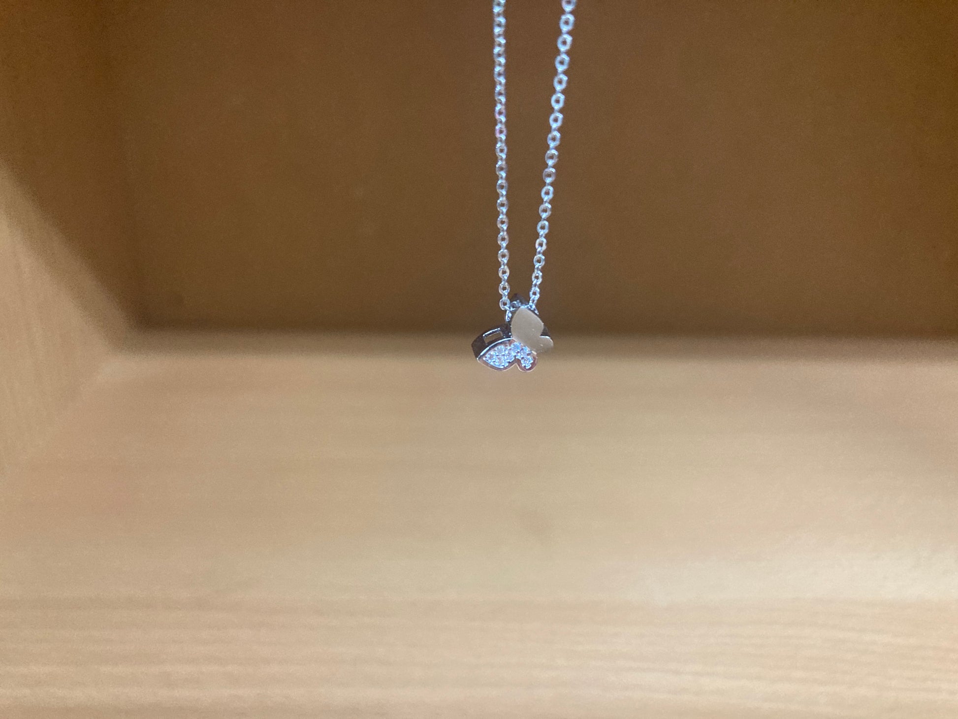 Tiny Treasures Seoul - Mini Butterfly Sparkle Necklace (Silver) 8