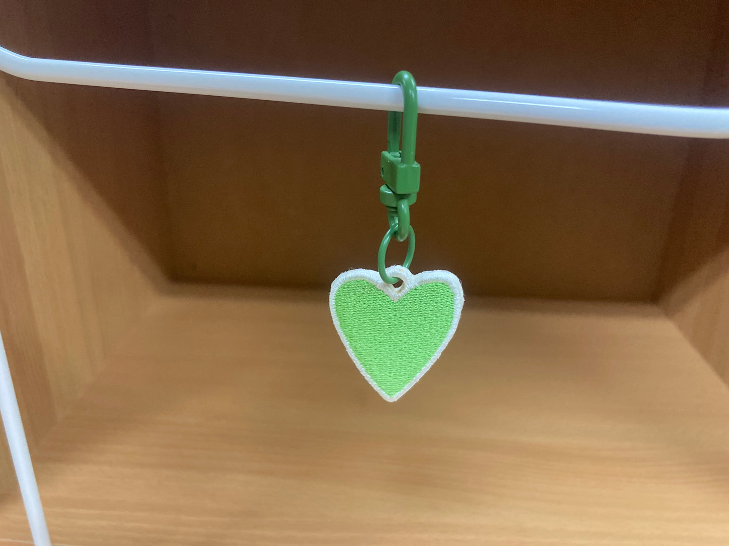 Tiny Treasures Seoul - Mini Mint Green Heart Embroidered Bag Charm
