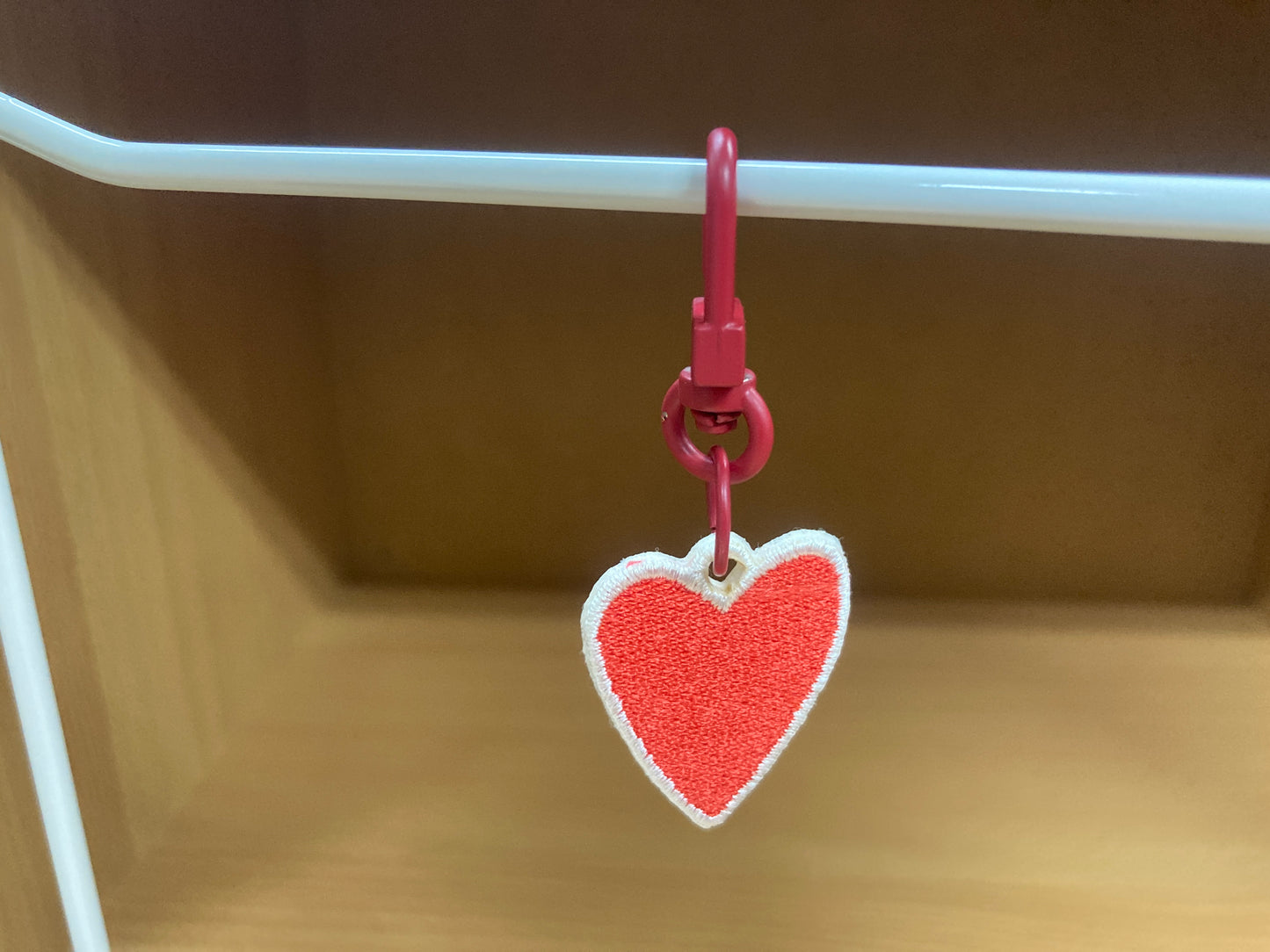 Tiny Treasures Seoul - Mini Red Heart Embroidered Bag Charm 3
