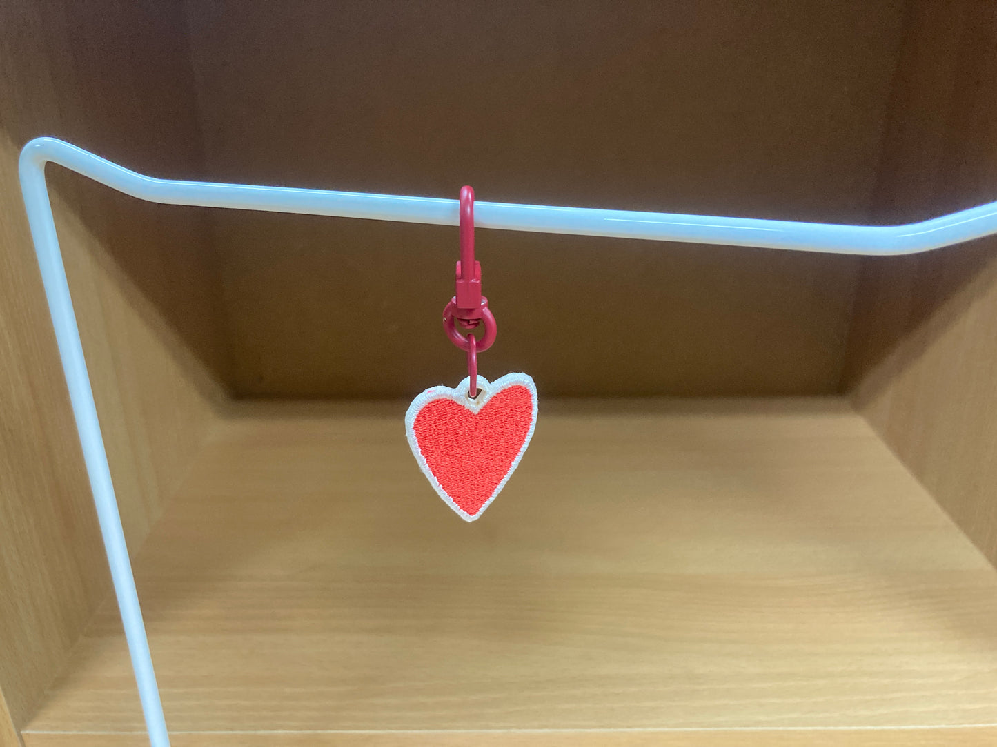 Tiny Treasures Seoul - Mini Red Heart Embroidered Bag Charm 4