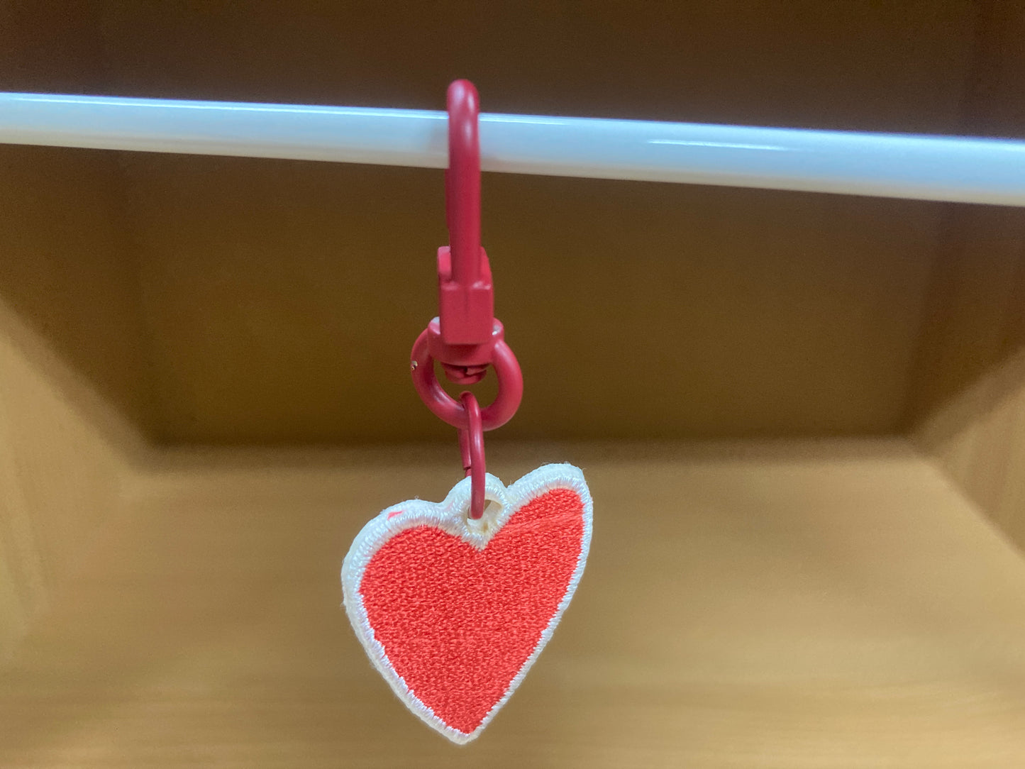 Tiny Treasures Seoul - Mini Red Heart Embroidered Bag Charm 5
