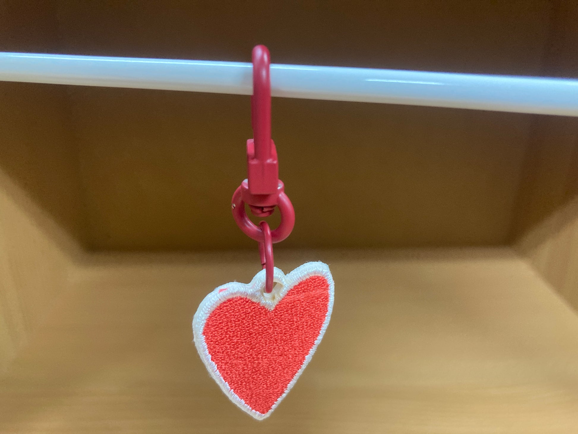 Tiny Treasures Seoul - Mini Red Heart Embroidered Bag Charm 5