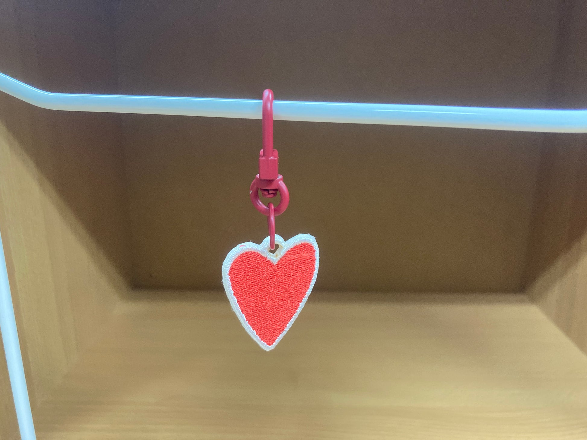 Tiny Treasures Seoul - Mini Red Heart Embroidered Bag Charm 6