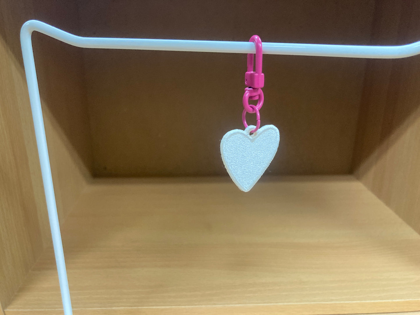 Tiny Treasures Seoul - Mini White Heart Embroidered Bag Charm 5