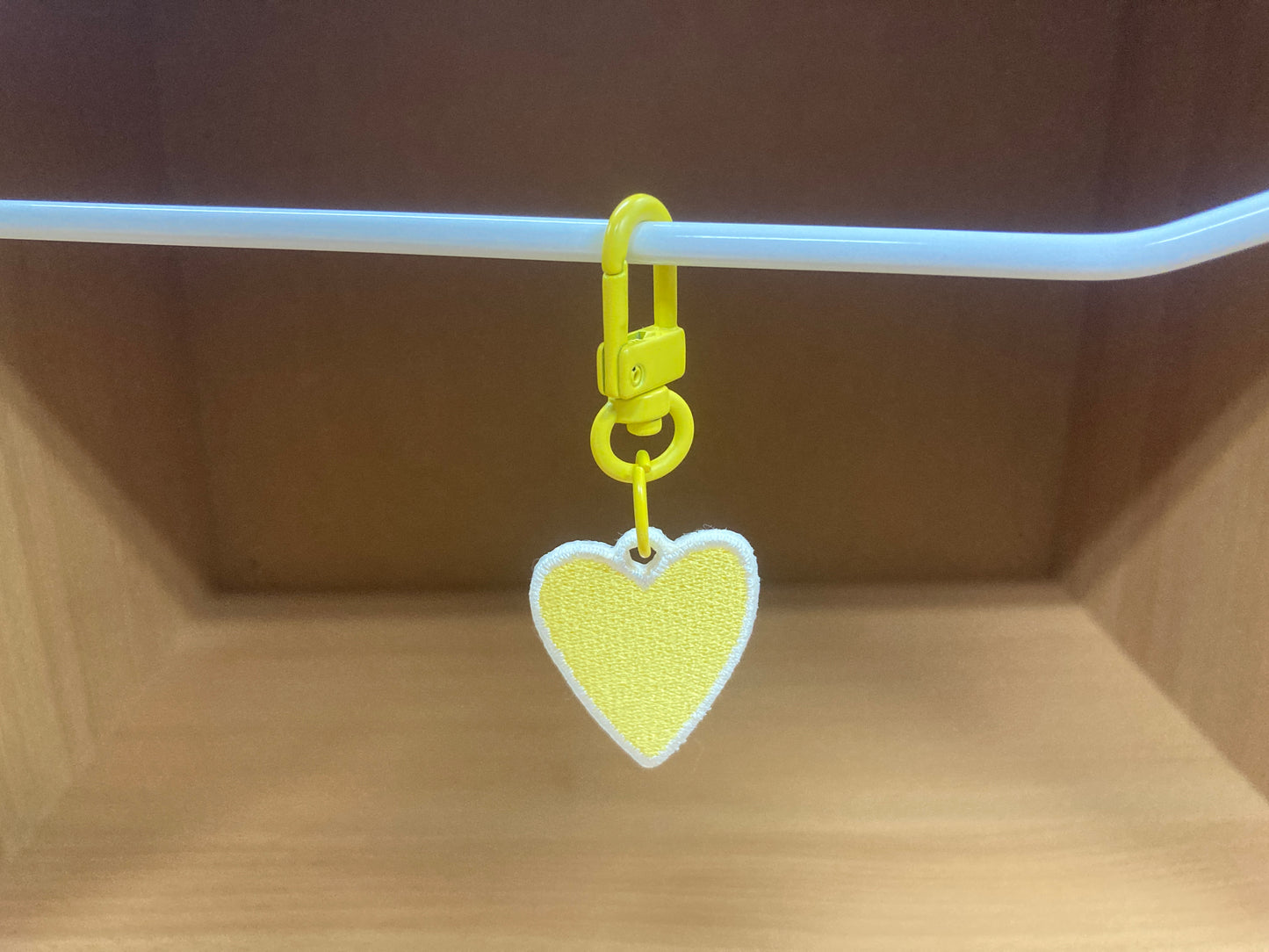 Tiny Treasures Seoul - Mini Yellow Heart Embroidered Bag Charm