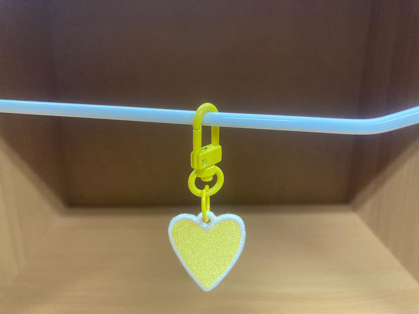 Tiny Treasures Seoul - Mini Yellow Heart Embroidered Bag Charm 3