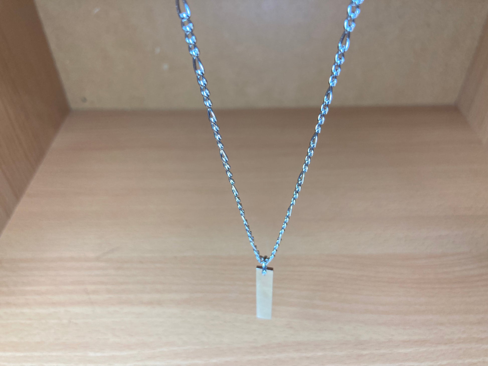Tiny Treasures Seoul - Minimal Bar Pendant Necklace (Surgical Steel) Top View 3