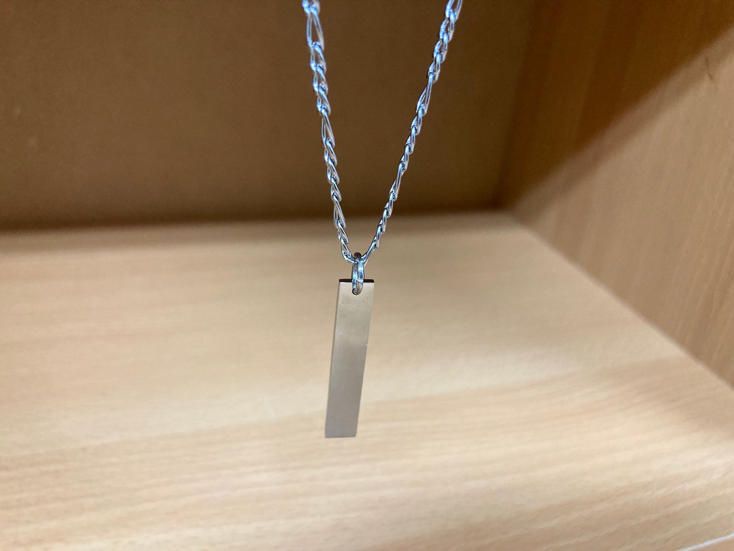 Tiny Treasures Seoul - Minimal Bar Pendant Necklace (Surgical Steel) Front View 7