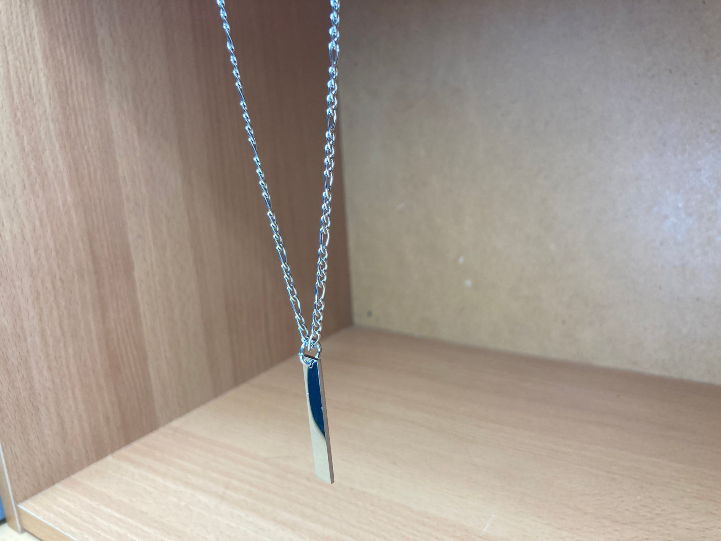 Tiny Treasures Seoul - Minimal Bar Pendant Necklace (Surgical Steel) Side View 5