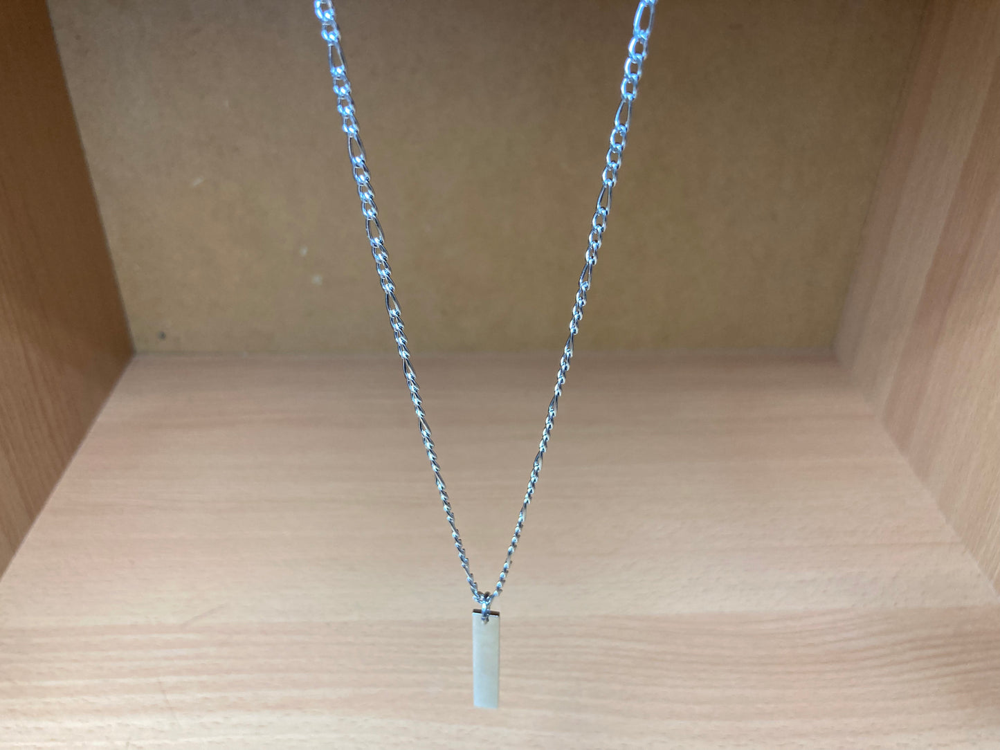 Tiny Treasures Seoul - Minimal Bar Pendant Necklace (Surgical Steel) Top View 5