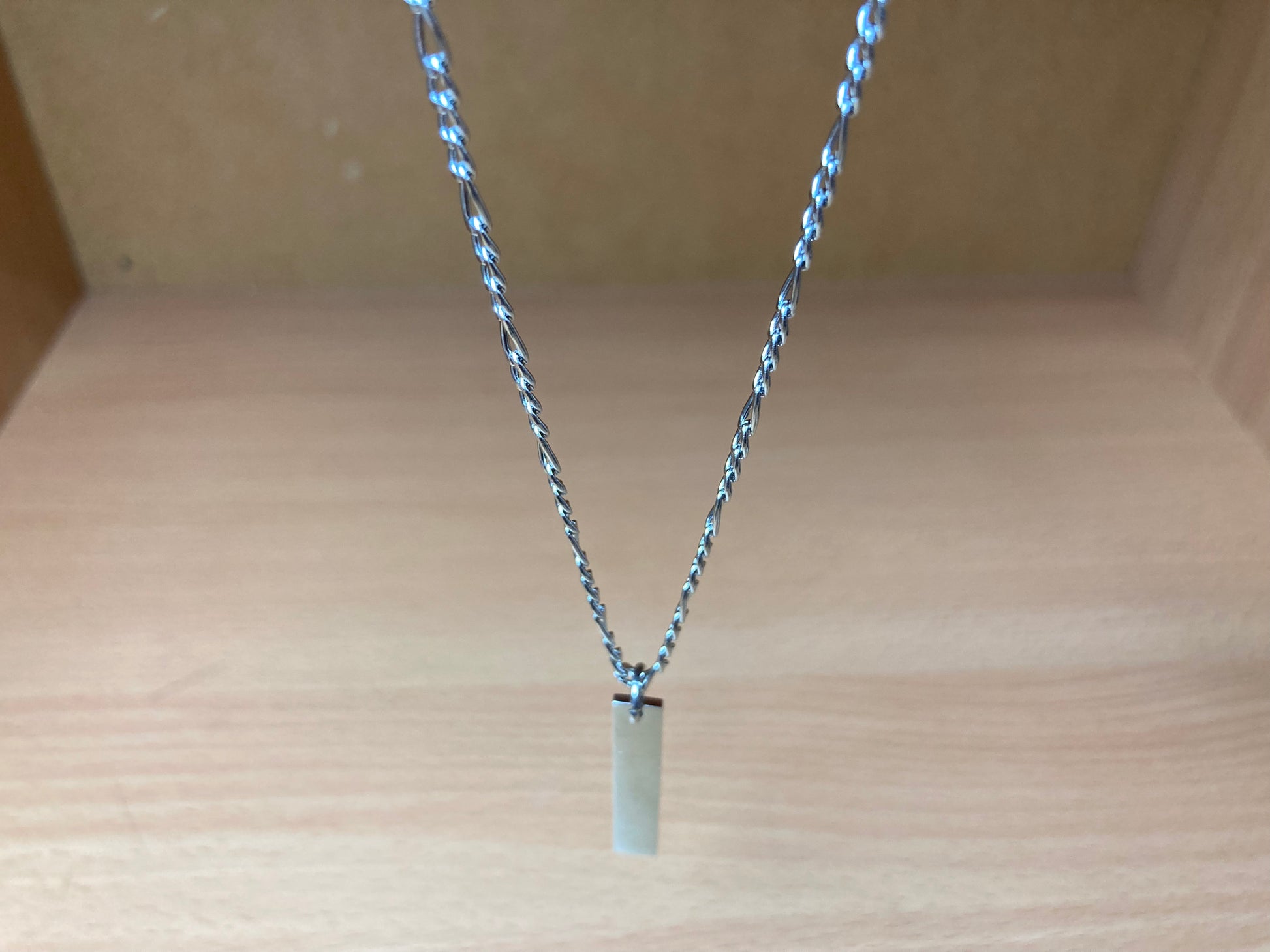 Tiny Treasures Seoul - Minimal Bar Pendant Necklace (Surgical Steel) Top View 2