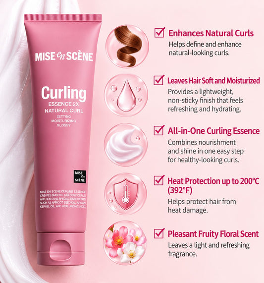 Tiny Treasures Seoul - Mise en Scene Curling Essence 2X Natural Curl Cream 150ml (5.07 fl oz)