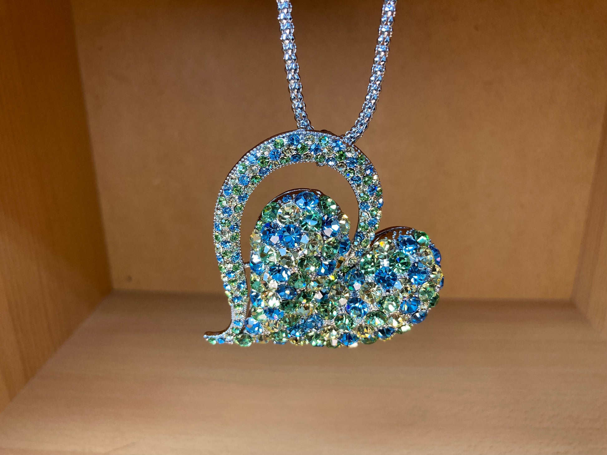 Tiny Treasures Seoul - Ocean Pavé Big Heart Necklace (Silver)