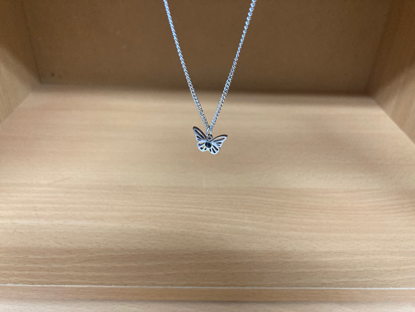 Tiny Treasures Seoul - Open Butterfly Surgical Steel Necklace