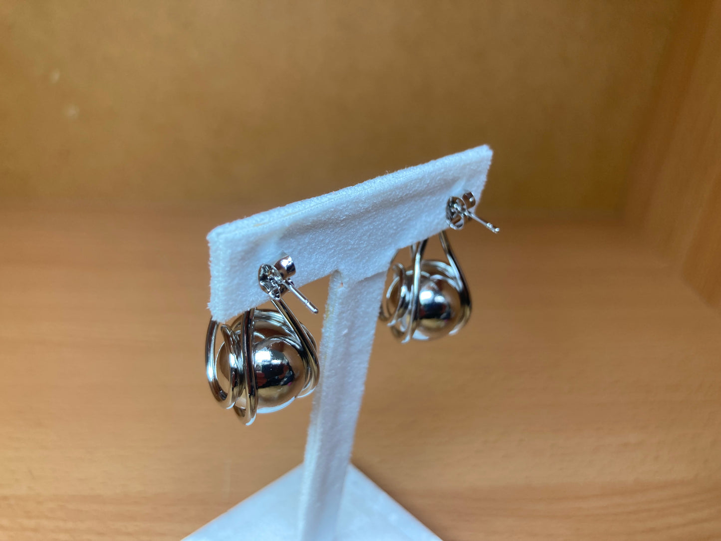 Tiny Treasures Seoul - Orbital Ball Drop Earrings (Silver)