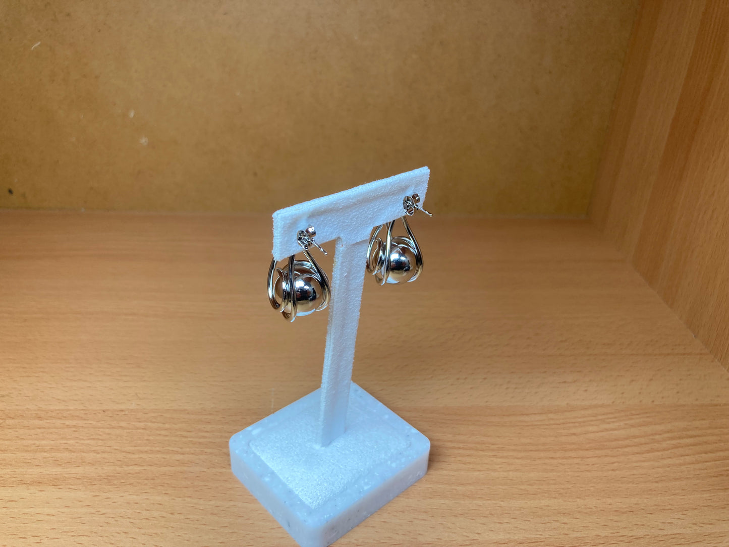 Tiny Treasures Seoul - Orbital Ball Drop Earrings (Silver)