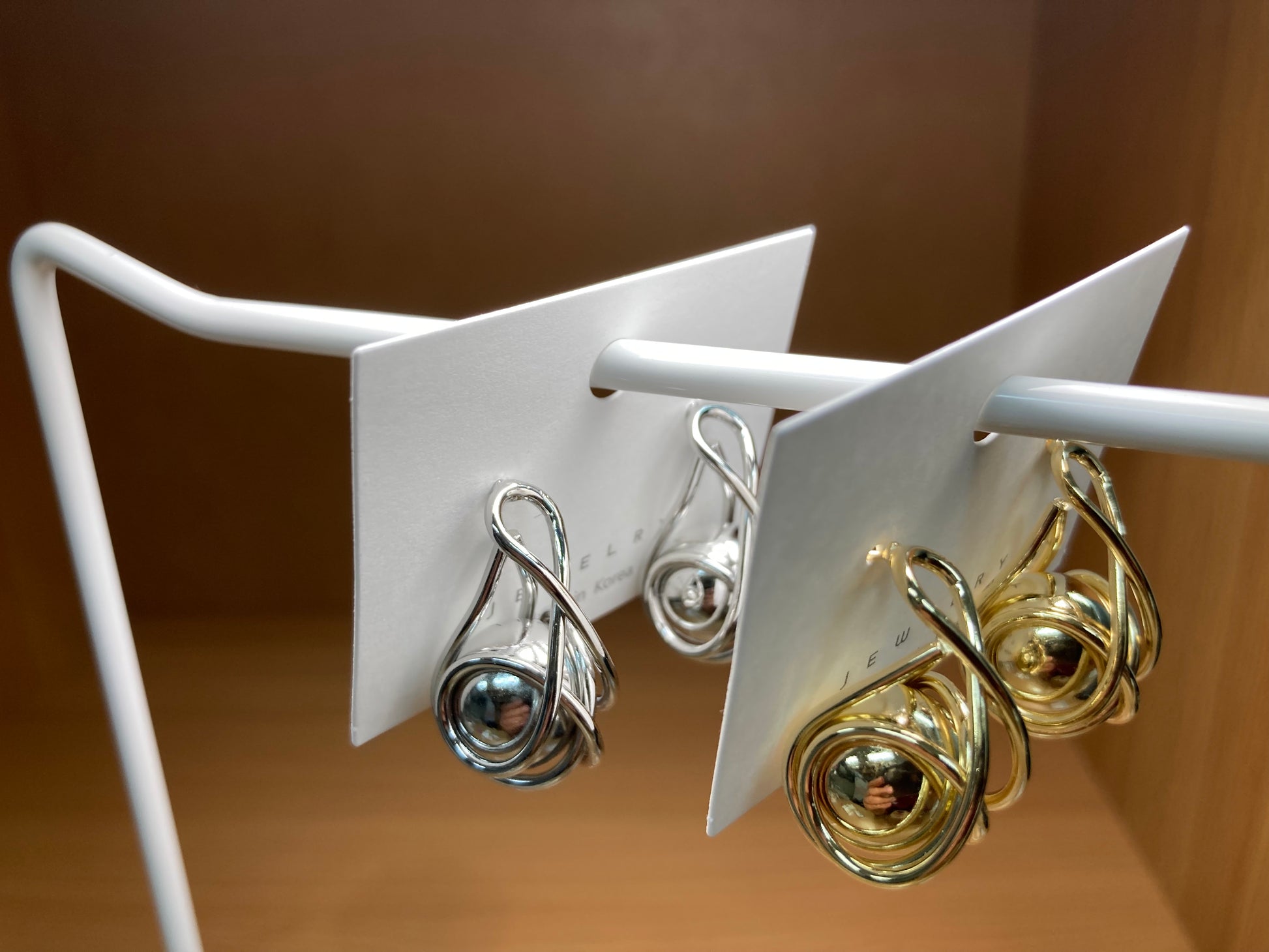 Tiny Treasures Seoul - Orbital Ball Drop Earrings (Gold)