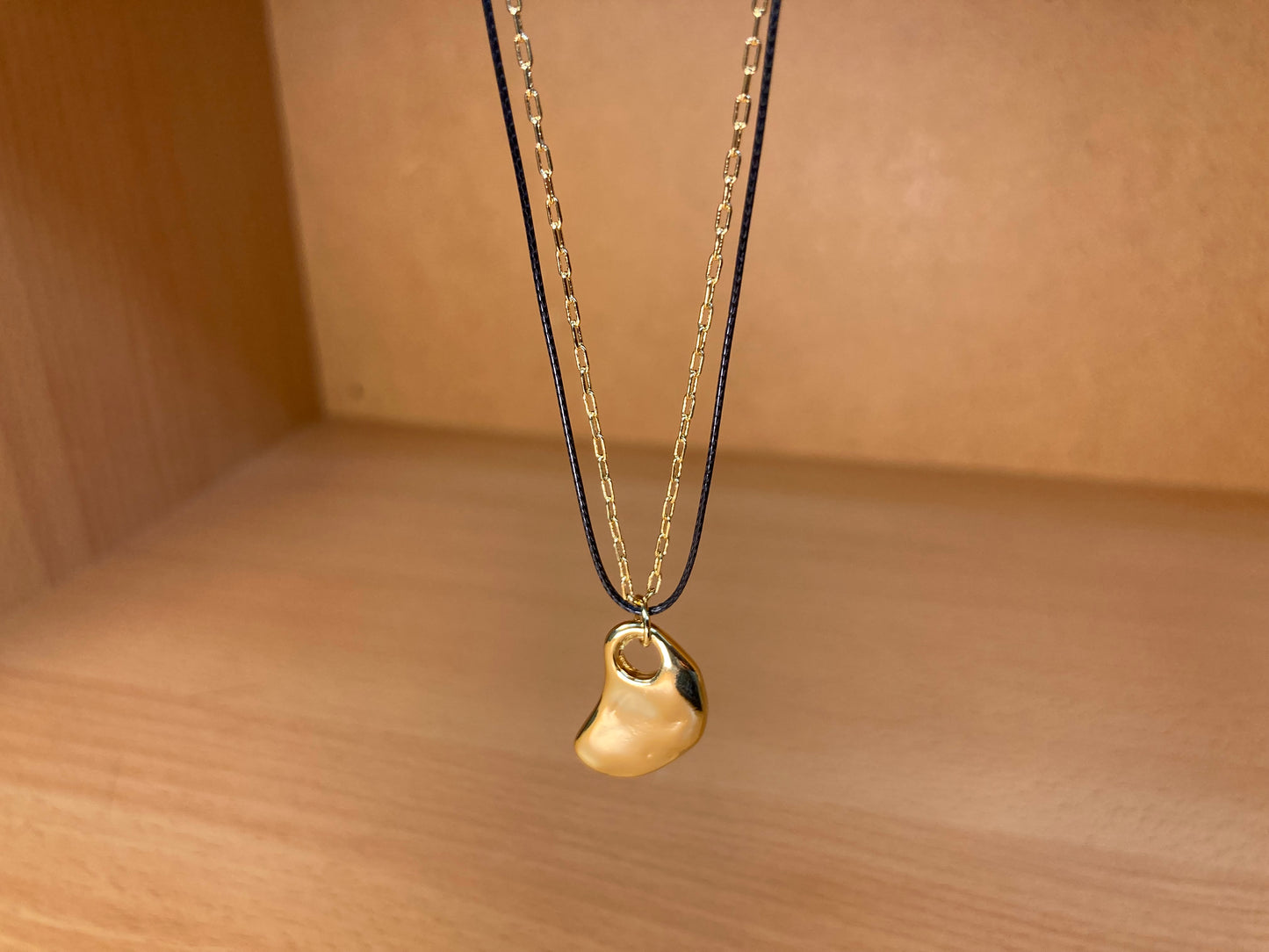 Tiny Treasures Seoul - Organic Gold Drop Layered Necklace
