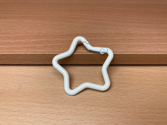 Pale Yellow Star Shape Holder Key Ring