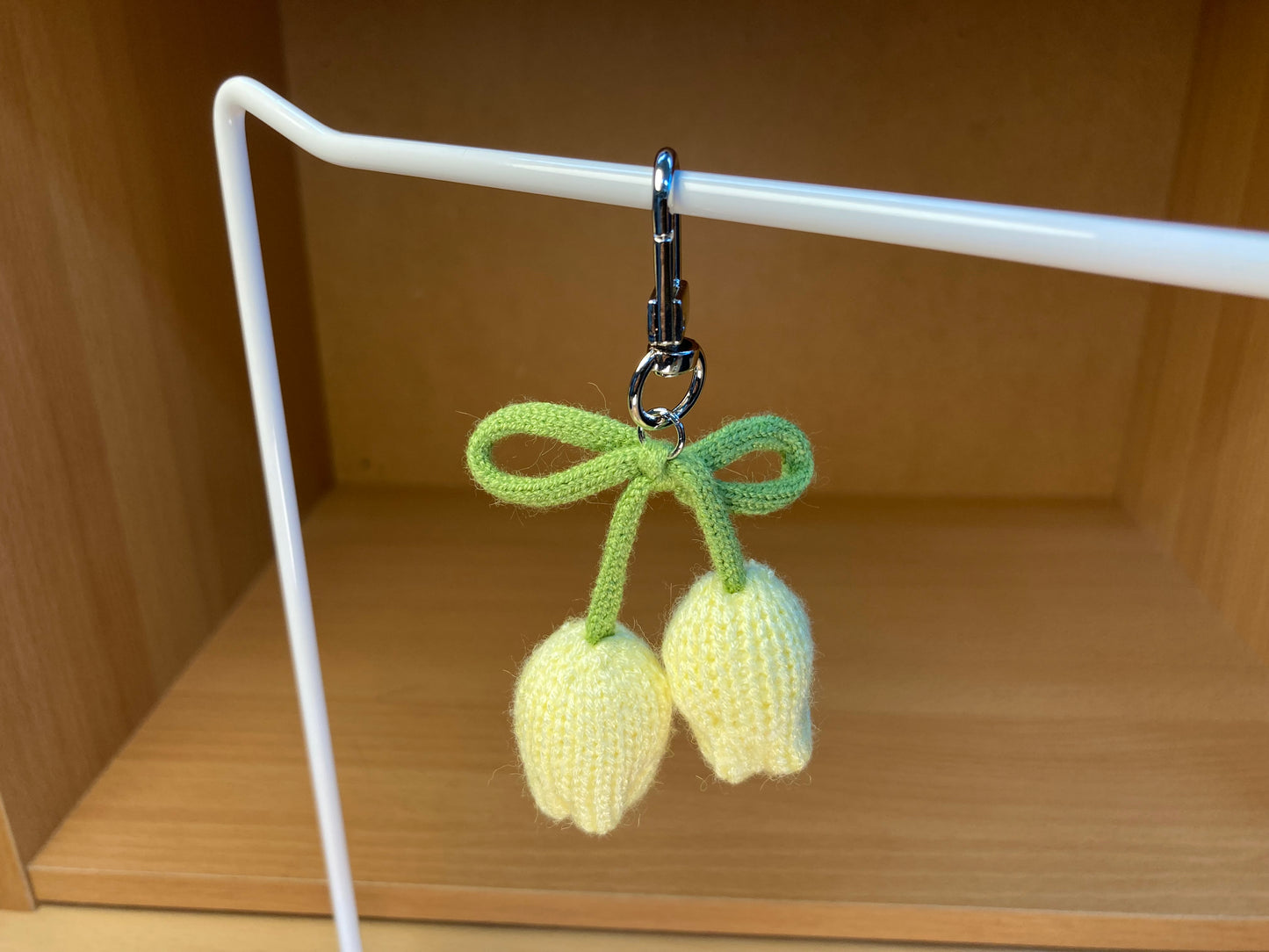 Tiny Treasures Seoul - Pastel Yellow Tulip Knit Bag Charm