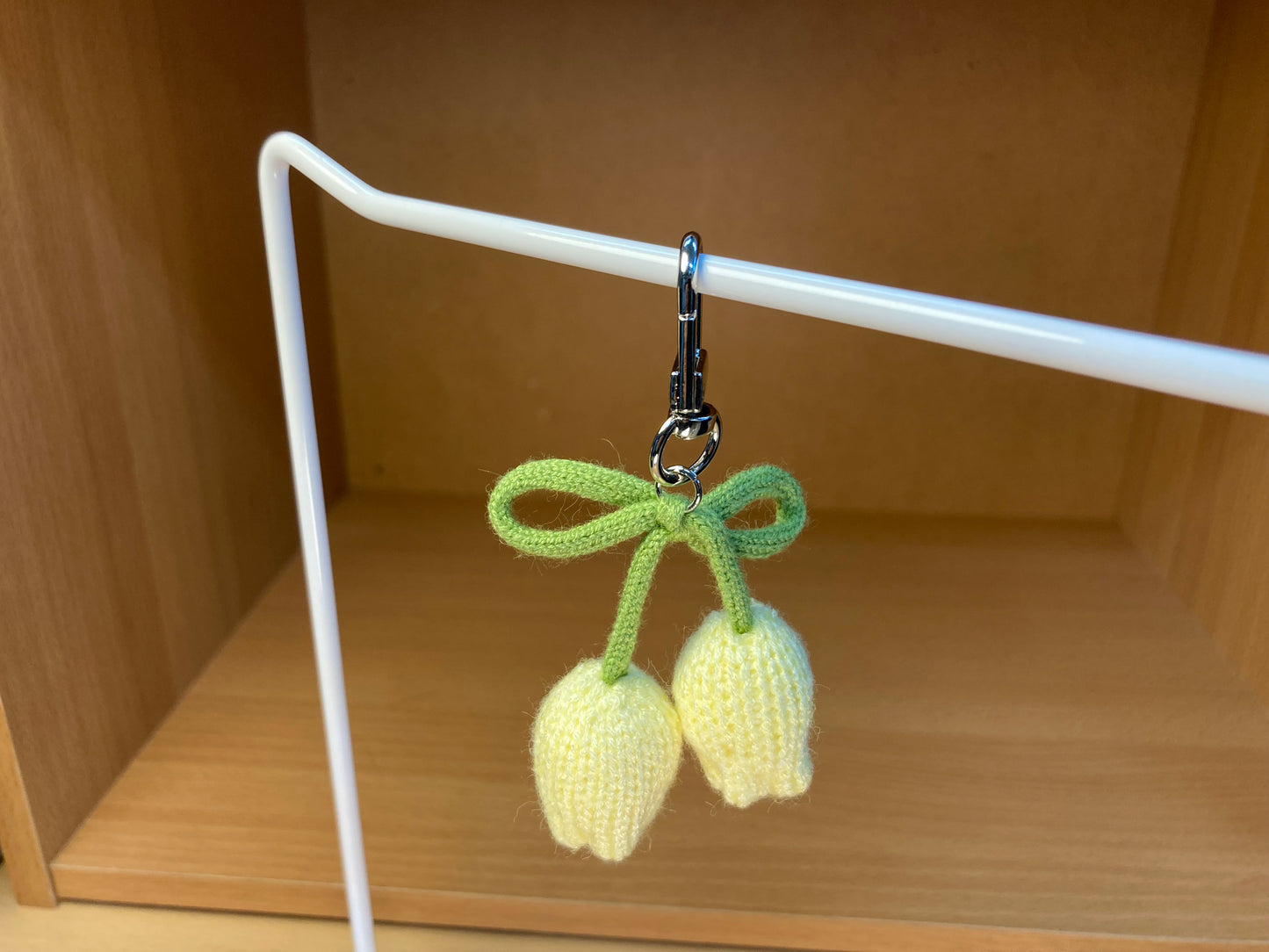 Tiny Treasures Seoul - Pastel Yellow Tulip Knit Bag Charm
