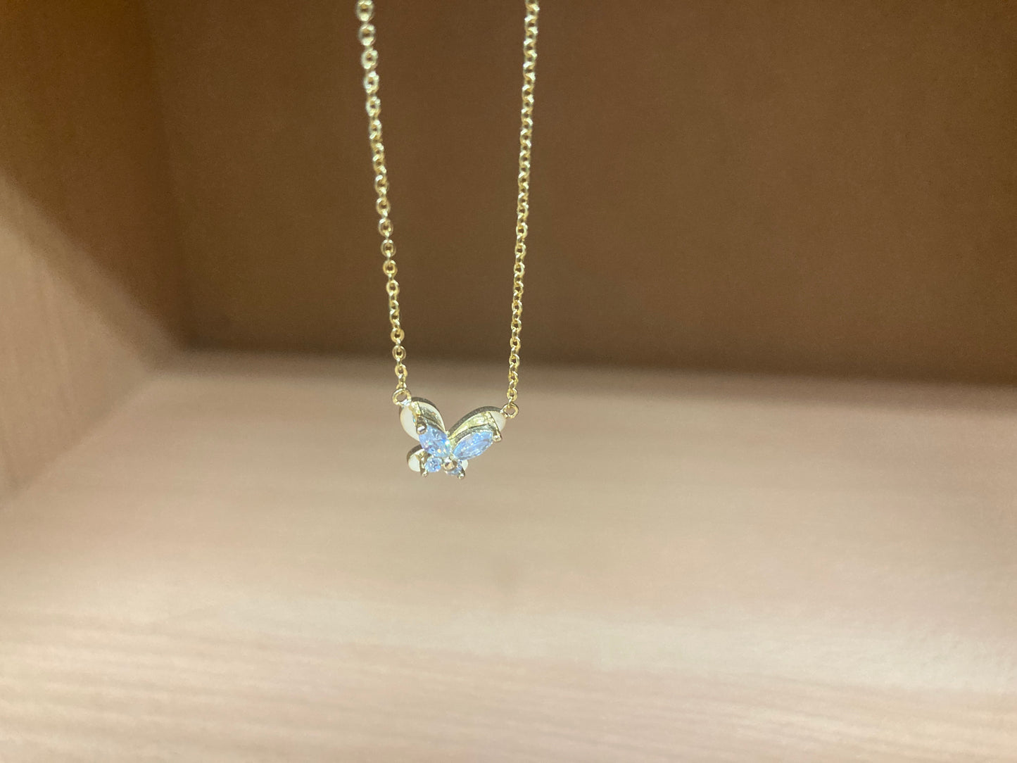 Tiny Treasures Seoul - Petite Butterfly Necklace (Gold) 