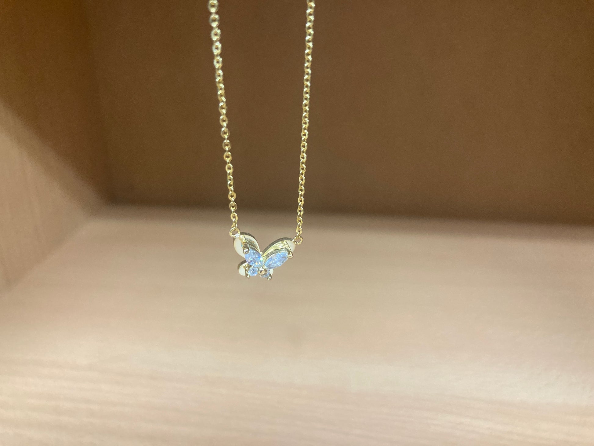 Tiny Treasures Seoul - Petite Butterfly Necklace (Gold) 