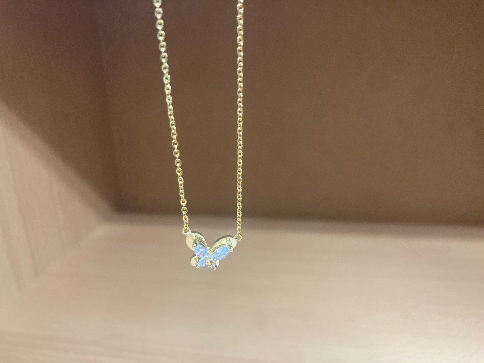 Tiny Treasures Seoul - Petite Butterfly Necklace (Gold) 11