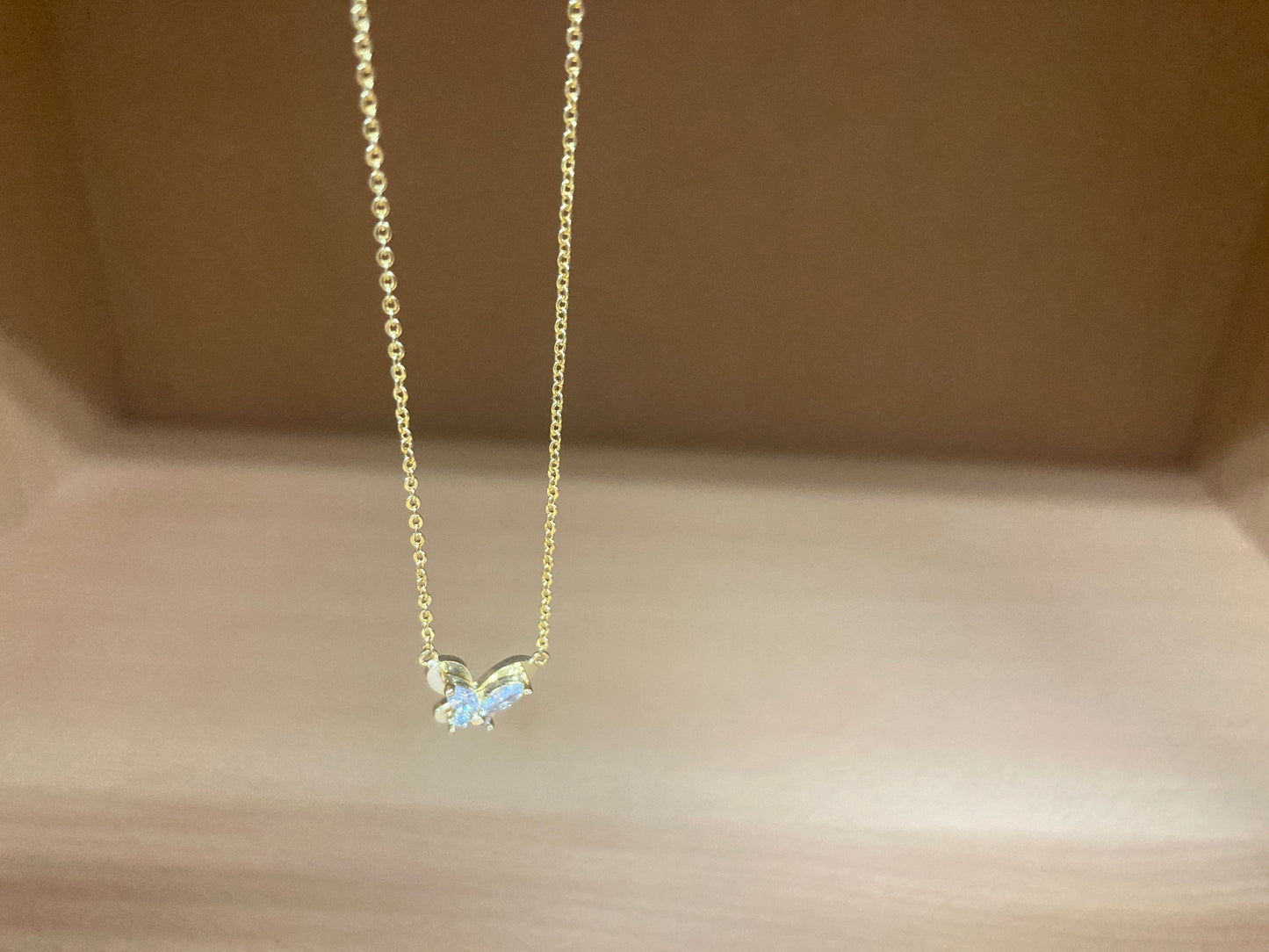 Tiny Treasures Seoul - Petite Butterfly Necklace (Gold) 12