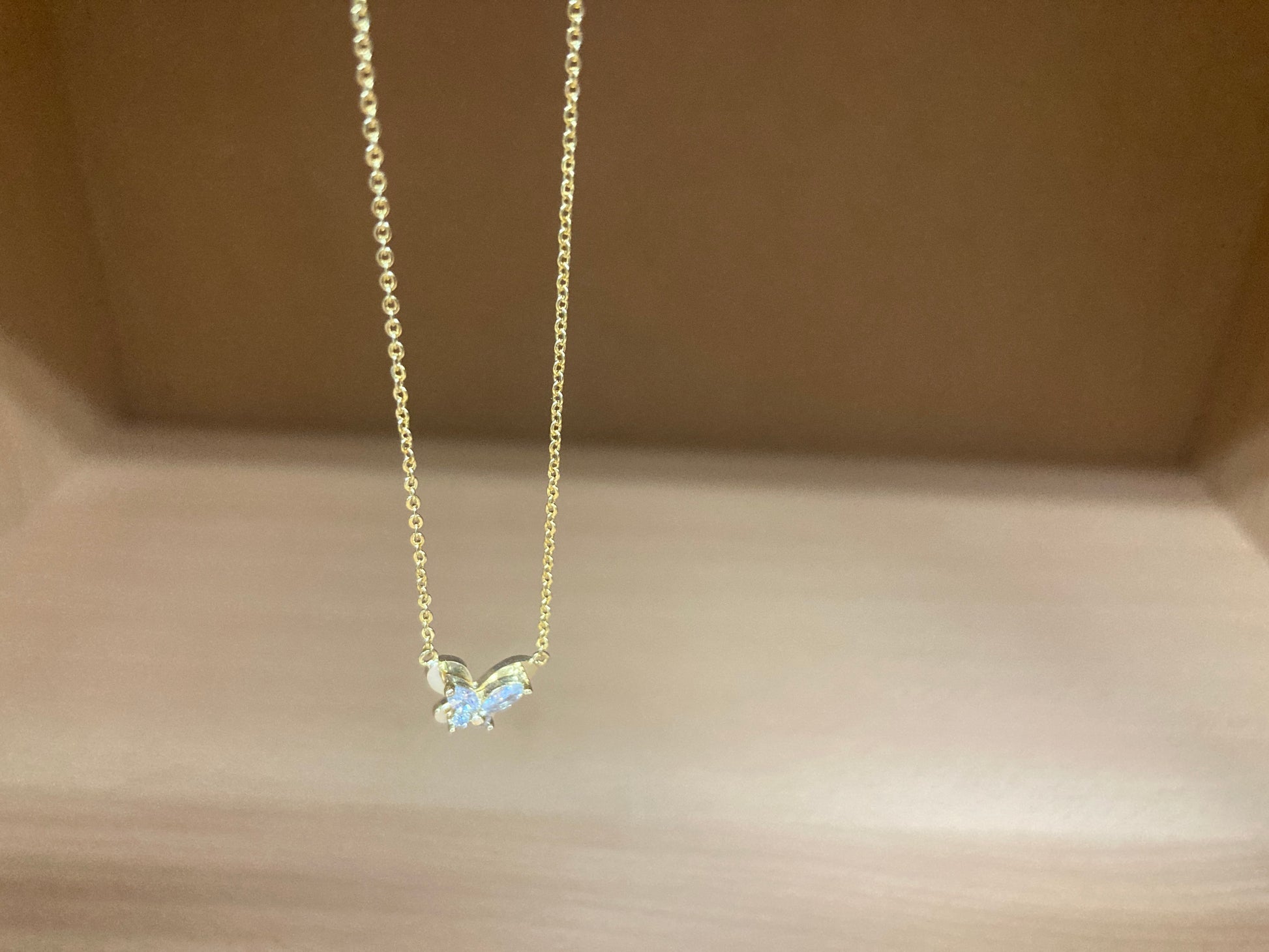 Tiny Treasures Seoul - Petite Butterfly Necklace (Gold) 12